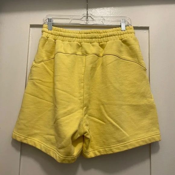 Sweaty Betty Yellow Cotton Shorts - Size Large - Picture 2 of 6